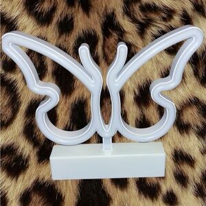White Butterfly LED Decor